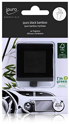 Essentials by Ipuro Car Line Autoduft black bamboo - Kräftig, grüne Frische vereint mit einer holzigen Nuance – ein herb-frischer Duft (1er Pack)