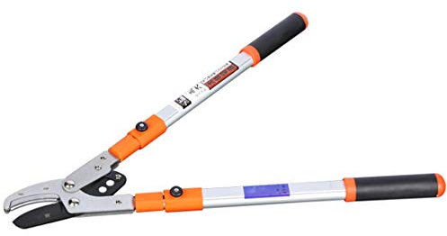 SUSHOP Coupe-Branches Ébrancheur, Coupe Branche À Crémaillère Doté De Manches Télescopiques À Crans, en Profilé D'aluminium Renforcé Coupant des Branches Allant Jusqu'à 4Cm De Diamètre