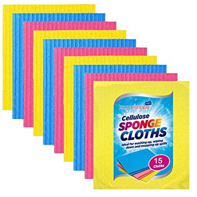 Strofinaccio ecologico svedese in cellulosa spugna biodegradabile super assorbente per lavare i piatti, pulire le superfici e pulire le fuoriuscite di cucina, casa, multiuso, riutilizzabili (5)