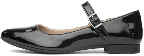 Hush Puppies Female Melissa Strap Leather, Black, 7