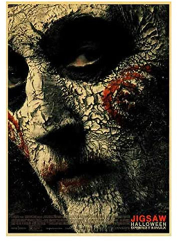 Jigsaw Puzzles 1000 Pieces Horror Movie Saw Puzzle Tobin Bell Vintage Art Poster For Fun Adult Wooden Puzzle Toy