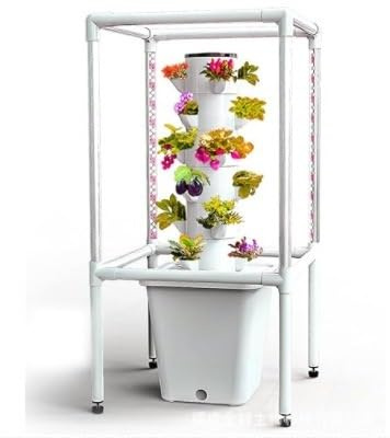 Sistema de Cultivo hidropónico, Torre hidropónica Vertical con luz LED temporizada, Kit de germinación de macetero de jardín Inteligente, Kit de Cultivo aeropónico con Bomba ( Tamaño : 30 holes )