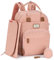 RUVALINO Wickeltaschen-Rucksack, multifunktionaler Reiserucksack, Umstands-Baby-Wickeltaschen, Wickeltaschen, wasserdicht und stilvoll, Rosa