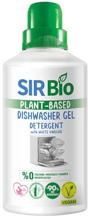 Sir Bio Herbal Essence Dishwasher Gel Detergent 33.8 fl.oz | 1 Liter | 40 Washes | Vegan Certified