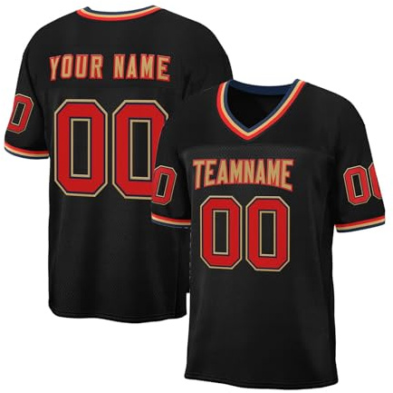 HGWOPGASD Camisetas de fútbol Personalizadas Camisetas de fútbol Americano Personalizadas con Nombre y número Camisetas Personalizadas para niños Adultos A19