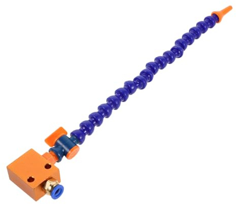 Housoutil Universal Plastic Tube Nozzle with Bidirectional Mist Cooling System for Lathe Air Supply, Adjustable Snake Hose Air-Compressor Accessory for Precision Metal Cutting and Cooling