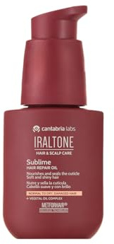 Cantabria Labs - Iraltone Sublime Hair Oil – 50 ml – Aceite Capilar enriquecido con un Complejo de Aceites Vegetales – Sella Puntas Abiertas y Aporta Brillo
