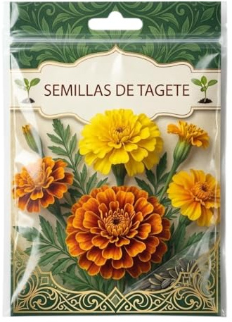 Color para Jardines y Balcones con Semillas de Tagete – Planta Anual Ornamental para Maceta o Suelo DECOALIVE