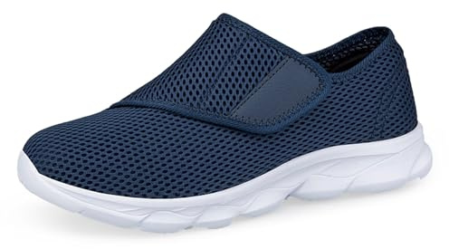 Zapatillas Deportivas sin Cordones para Mujer Hombre Zapatos con Gancho y Bucle de Verano Fáciles de Poner y Quitar Zapatillas con Malla Comodos Transpirables y Antideslizantes