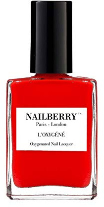 Nailberry L'Oxygéné Oxygenated Nail Lacquer | Cherry Cherie, 15 ml | Polish for a Healthier Manicure & Long Lasting Colour | 12-Free, Vegan, Halal, Cruelty & Gluten Free