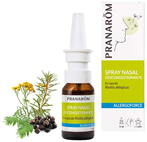 PRANAROM - Allergoforce - Spray Nasal Descongestionante - Con Aceites Esenciales Bio, Rinitis Alérgica Y Molestias Estacionales - 15ml