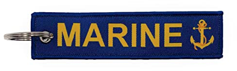 Café Viereck ® Bundeswehr Marine Bundesmarine Schlüsselanhänger mit Öse und Ring – 12 cm x 3 cm