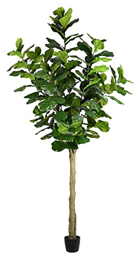 Vickerman 10' Artificial Potted Fiddle Tree, 184 Leaves, Faux Fiddle Leaf Fig for Indoor Decor, Maintenance-Free, Realistic Details, Perfect for Enhancing Indoor Space with Natural Charm