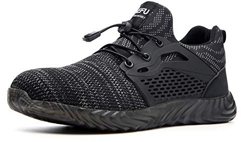 BESKEE Sportlich Sicherheitsschuhe Herren S3 Leicht Arbeitsschuhe Damen Schutzschuhe mit Stahlkappe Sneaker