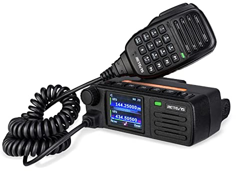Retevis RT73 Transceptor de Radio DMR, GPS/APRS, Tamaño Mini, Banda Dual, Radioaficionado DMR de Largo Alcance, 4000 Canales, 200 000 Contactos, Mini Emisora Dmr para Camiones (1 Unidad, Negro)