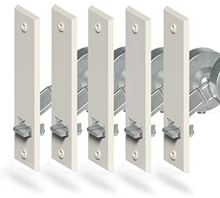 markiso® 5 Stück Rolladen Gurtwickler unterputz Farbe Weiß, Rollladen Aufwickler Lochabstand 160mm | für Maxigurte bis 23mm, Einlassgurtwickler inkl. 10 Abdeckungen