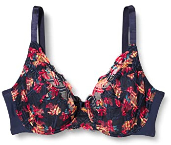 SANS COMPLEXE Elise FANTAISY_60PAH62 Slips, Imprime Bleu Marine & Fleurs, 46/48 Femme