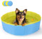Nobleza Hundepool für Große & Kleine Hunde, Faltbarer Hunde Planschbecken, Stabile Hundebadewanne, Swimmingpool für Katzen, 80 * 20cm, S, Blau & Gelb