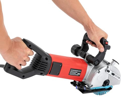 Fresadora de muros, 3500 W, con guía láser, cortadora de ranura para hormigón con bomba de agua, profundidad y anchura máxima de 40 x 42 mm