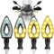 BD-Herego 4 Pezzi Indicatori di Direzione Frecce Moto LED Indicatori Segnale Luce Impermeabile 12V Universale per Moto Scooter Quad Cruiser Off Road