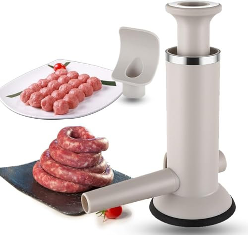 RROAD Sausage Stuffer Meatball Maker 2 in 1 Vertical Sausage Stuffer Machine Sausage Stuffer Household Use, 2 Stuffer Tubes for Commercial and Household Use