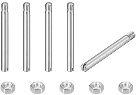 sourcing map 5 perni cilindrici con intaglio, M3 x 30 mm, in acciaio inossidabile 304, con filettatura esterna, perno di posizionamento con dado, per installazione di mobili e armadi (GB878)