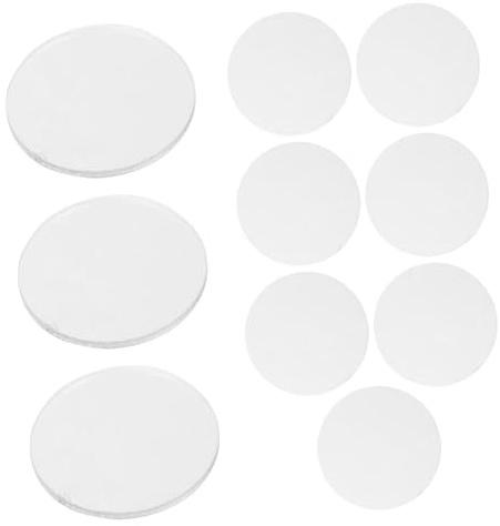 ifundom 10pcs Miniature Bases Round Model Bases Acrylic Stand for Gaming Table for Cake Toppers and Dashboard Displays