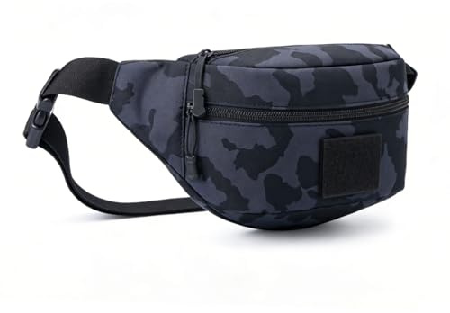 AMONIDA Sac Banane en Tissu Oxford pour Hommes, Sac à Bandoulière Multi-Compartiments, à Dos de Poitrine pour Les Activités de Plein Air, de Taille étanche (#1)