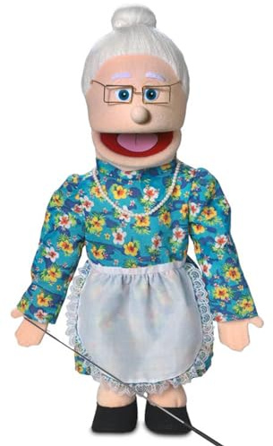 25 Granny, Peach Grandmother, Full Body, Ventriloquist Style Puppet
