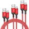 Elebase USB to USB C Cable 3Pack 0.5/1/2/M,Type C Charging Power Cord Lead for Kindle Fire HD 10 9th 2019,8 10th 2020,Paperwhite 2021 11th Generation,iPad Air 4 5,Mini 6,Samsung Galaxy Z Flip Fold 5 4