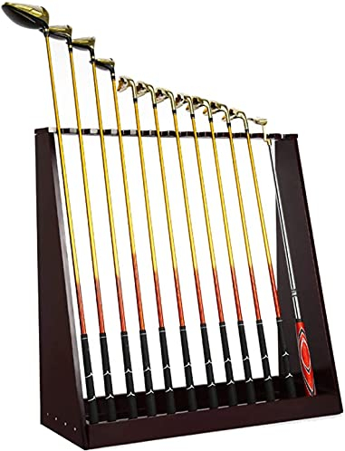 NOVSKI Golfschläger Bodenständer, 13 Löcher Holzaufbewahrung Golf Putter Ständer, Massivholz Queue Displayständer, Für Garagenorganisatoren Geräteaufbewahrung