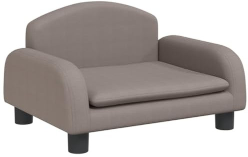 vidaXL Kindersofa, Couch für Kinder, Kindercouch mit runden Kanten, Kindersessel Minisofa Polstersofa Kindermöbel Sofa Kinderzimmer, Taupe Stoff
