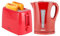 Geepas Electric Kettle & 2 Slice Bread Toaster Kitchen Combo Set | 2200W 1.7L Cordless Jug Kettle Boil Dry Protection & Auto Shut Off | 650W 6 Level with Browning Control & Crumb Tray | Red