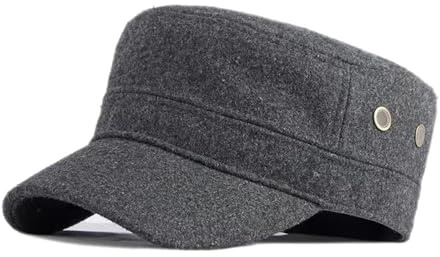 MUYAN Gorro de invierno de lana cálida gorra militar para mujeres/hombres de invierno gorra de ejército gorra de cadete gorra de béisbol, A-gris, 56/60 cm