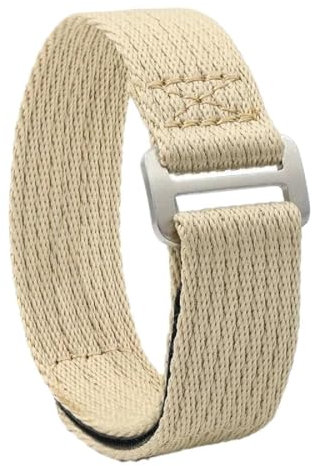 Qgsaghty Nylon-Uhrenarmband, 20/22mm, Sport-Stoffgürtel, universeller Ersatz-Uhrenarmbänder, Armbanduhr-Armband, Gelb, 20mm-l