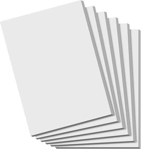 Roneky Notepads A6, 6 Pack Blank Memo Pads, White Paper, 50 Sheets per Pad