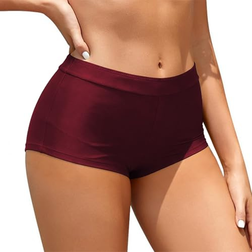 Rayson Slip Bikini da Donna Estate Classico Costumi da Bagno Curvy Semplice Pantaloni da Nuoto a Vita Media