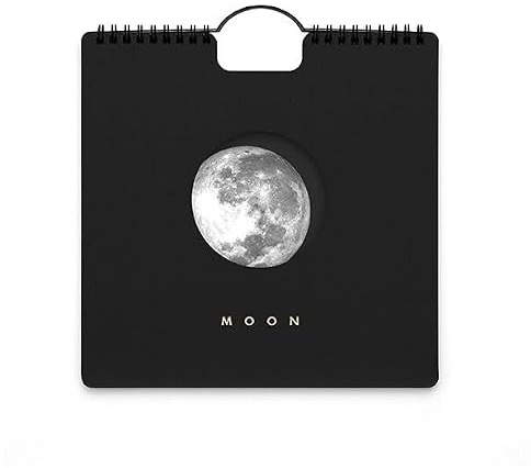 Suck UK Lunar Flip Calendar | Perpetual Moon Phase Calendar | Desk Decor for Astronomy Lovers | 30-Day Moon Cycle Tracker | Celestial Phase Display | Hardback Cover Gifts