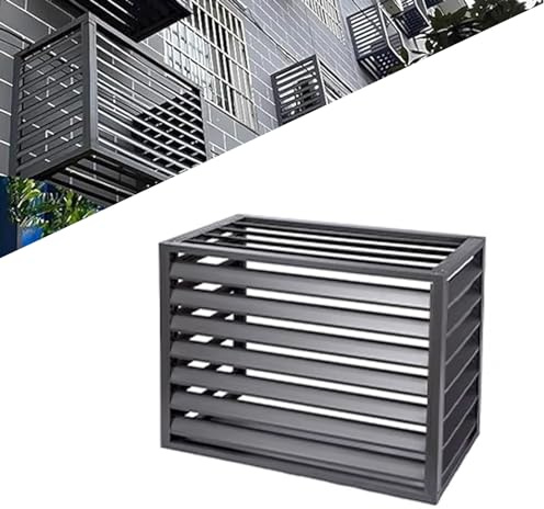 Utomhus värmepumpskydd – 110 x 80 x 60 cm luftkonditorstaket Sn, Freending Louvered Privacy staket, brusreducering och estetisk fasadskydd (2–3 P)