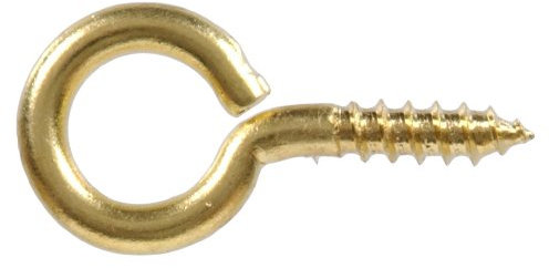 Hillman-gruppen 9458 mässing litet skruvöga, 0,106 x 15/16 tum, 4-pack