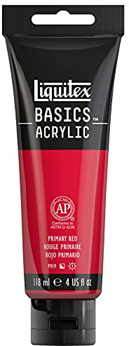 Liquitex Basics Acrylic, 118 ml Tube - Primary Red