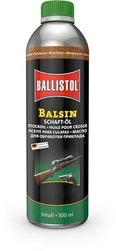 BALLISTOL Unisex – Erwachsene Waffenpflege BALSIN Schaftöl Dunkelbraun, 500 ml, one Size