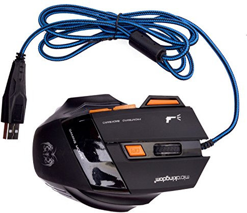 Gaming Mouse High Precision Programmable LED Gaming Mouse 3500DPI Adjustable USB Wired 6 Programmable Buttons 7 Switchable Backlights Color for PC Laptop Desktop (G5)