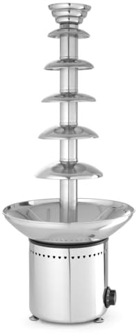 HENDI Fontana di cioccolato a 6 livelli, capacità: fino a 8 kg, 230 V / 300 W, Ø370x(H)840 mm, acciaio inossidabile