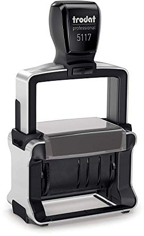 Datumstämpel Professional 5117 Automatisk färgning med kommersiella texter, storlek ca tryck: 48 x 4 mm, svart bläck.