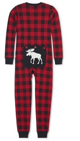 Hatley Unisex Union Suit Pyjama-Set, Buffalo Plaid, L