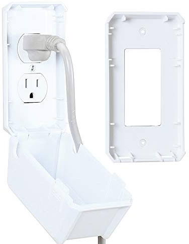 EUDEMON Baby Safety Electrical Outlet Cover Box Childproof Large Plug Cover for Babyproofing Outlets Easy to Install & Use (1 Pack,White)