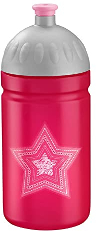 Step by Step Trinkflasche „Glamour Star“, pink, auslaufsicher, spülmaschinenfest, BPA-frei, für Schule, Kindergarten, heiße und kohlensäurehaltigen Getränke, für Mädchen, 0,5 Liter