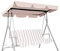GIANTEX Ersatzdach für Hollywoodschaukel, Sonnendach Gartenschaukel Universal 2 Sitzer / 3 Sitzer, Schaukel Dachbezug Ersatzbezug wasserdicht, Sonnendach (Beige, 190 x 132cm)