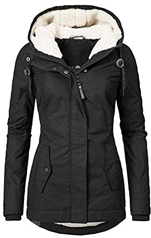 HHMY Parka da Donna Invernale, Caldo, in Pelliccia di Orsacchiotto, Foderato, Impermeabile, Spesso, Giacca Trapuntata, Giacca a Vento, Taglia S - 4XL